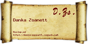 Danka Zsanett névjegykártya